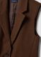 Brown viscose-blend waistcoat with classic lapels_1