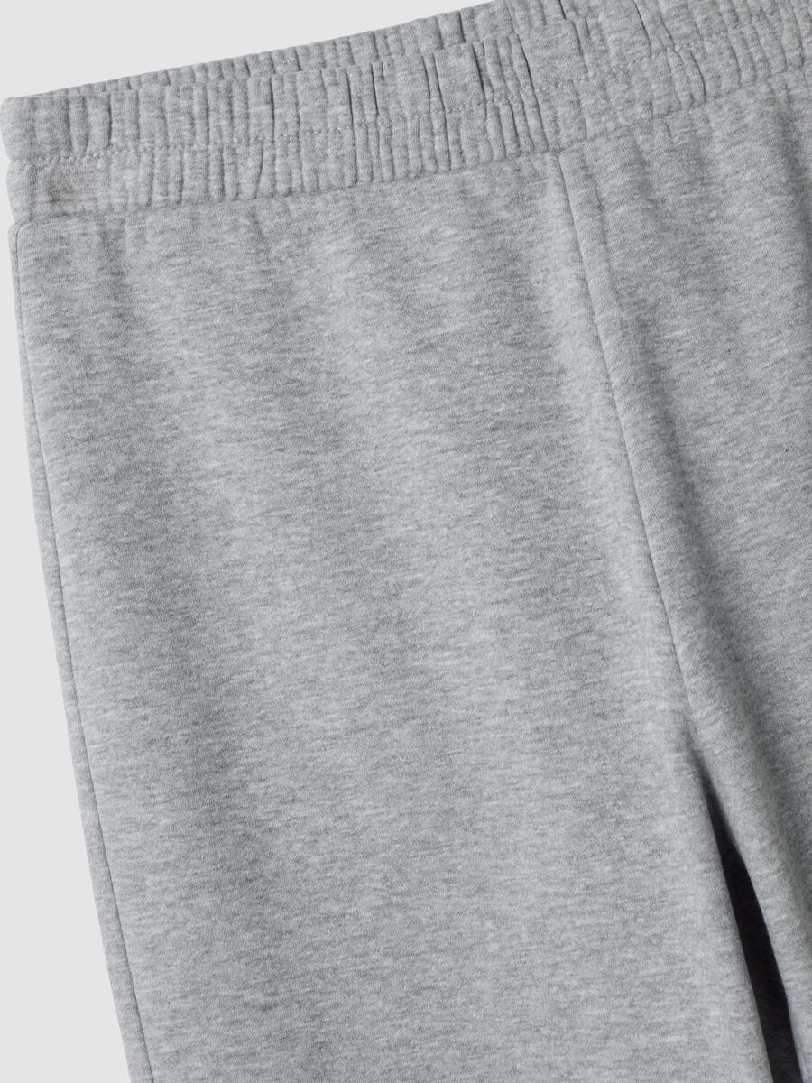 Grey cotton-blend joggers with elasticated waist, regular fit_1