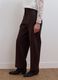 Brown pure cotton barrel-fit trousers_3