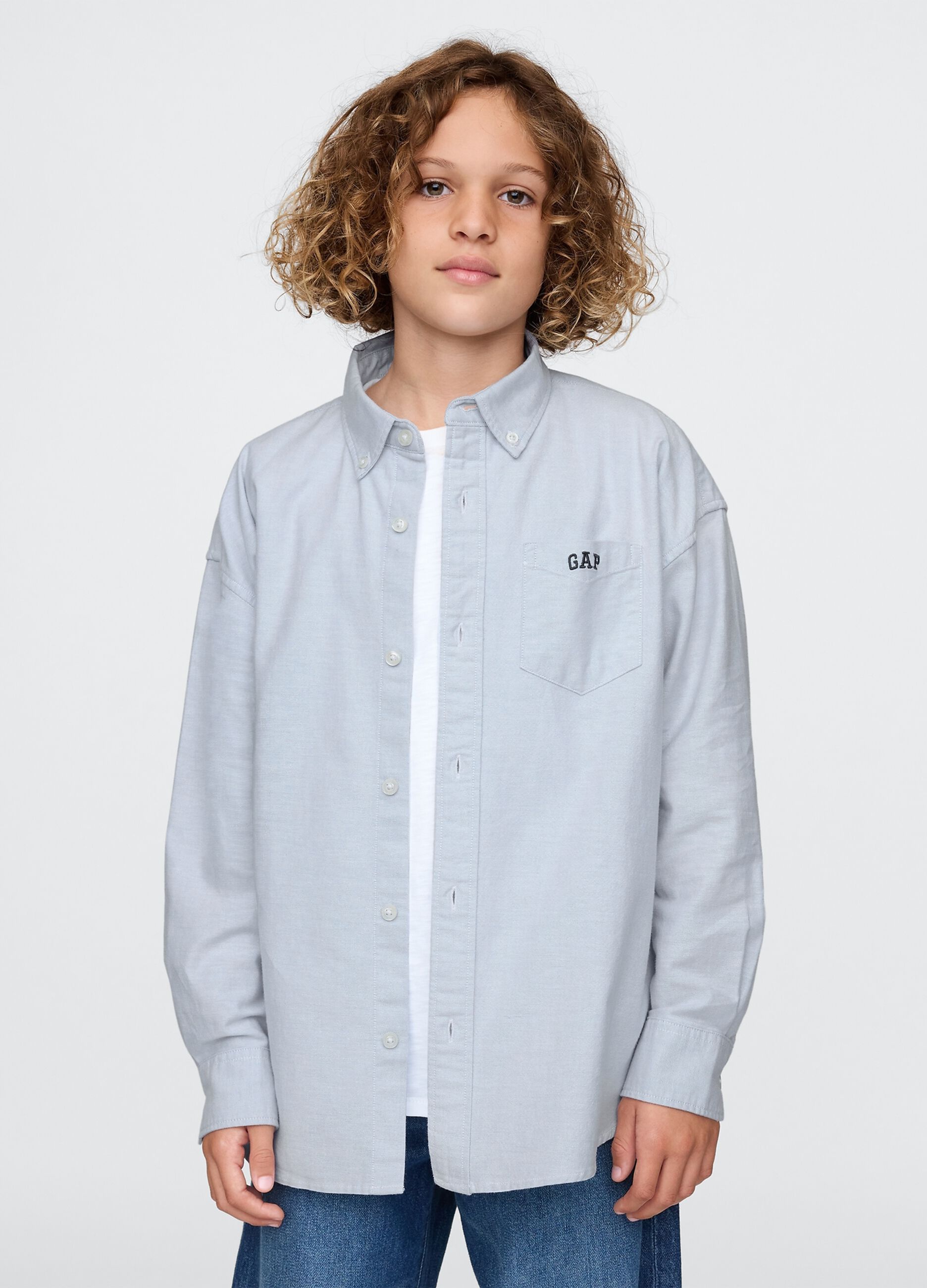 Blue Stretch Cotton Shirt