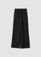 Black and grey stretch viscose-blend wide-leg joggers with pattern_0
