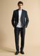 Navy slim-fit stretch viscose twill blazer with peak lapels_1