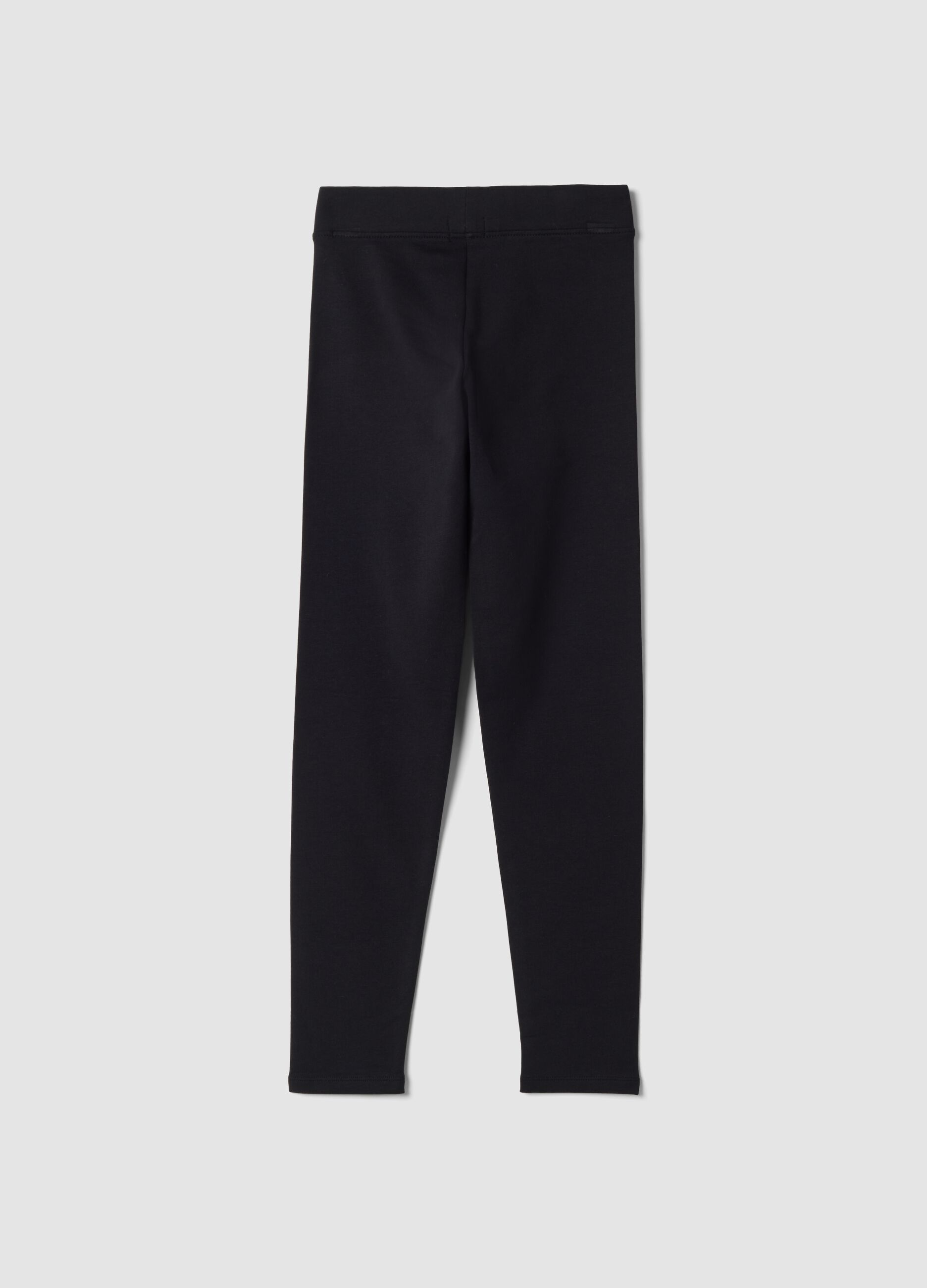 Leggings neri in cotone elasticizzato skinny fit