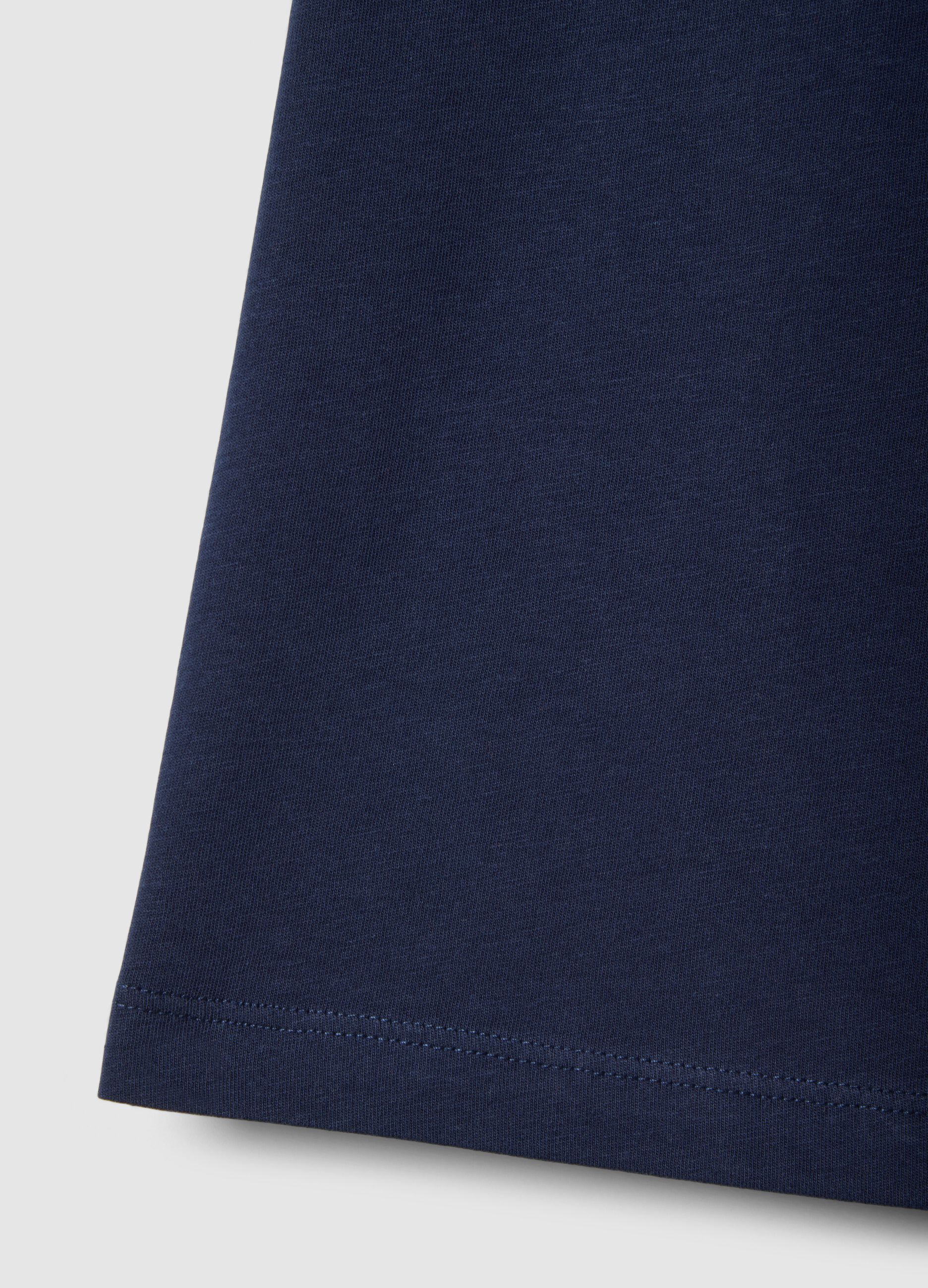 Boy's blue pure cotton regular fit t-shirt with print