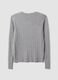 Maglia grigia in misto viscosa a trecce regular fit_2