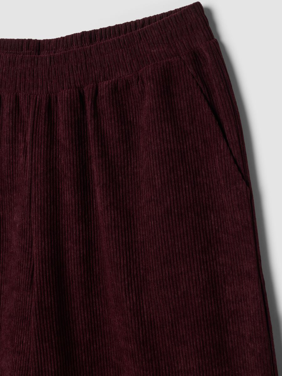 Purple wide-leg trousers with elasticated waist_1