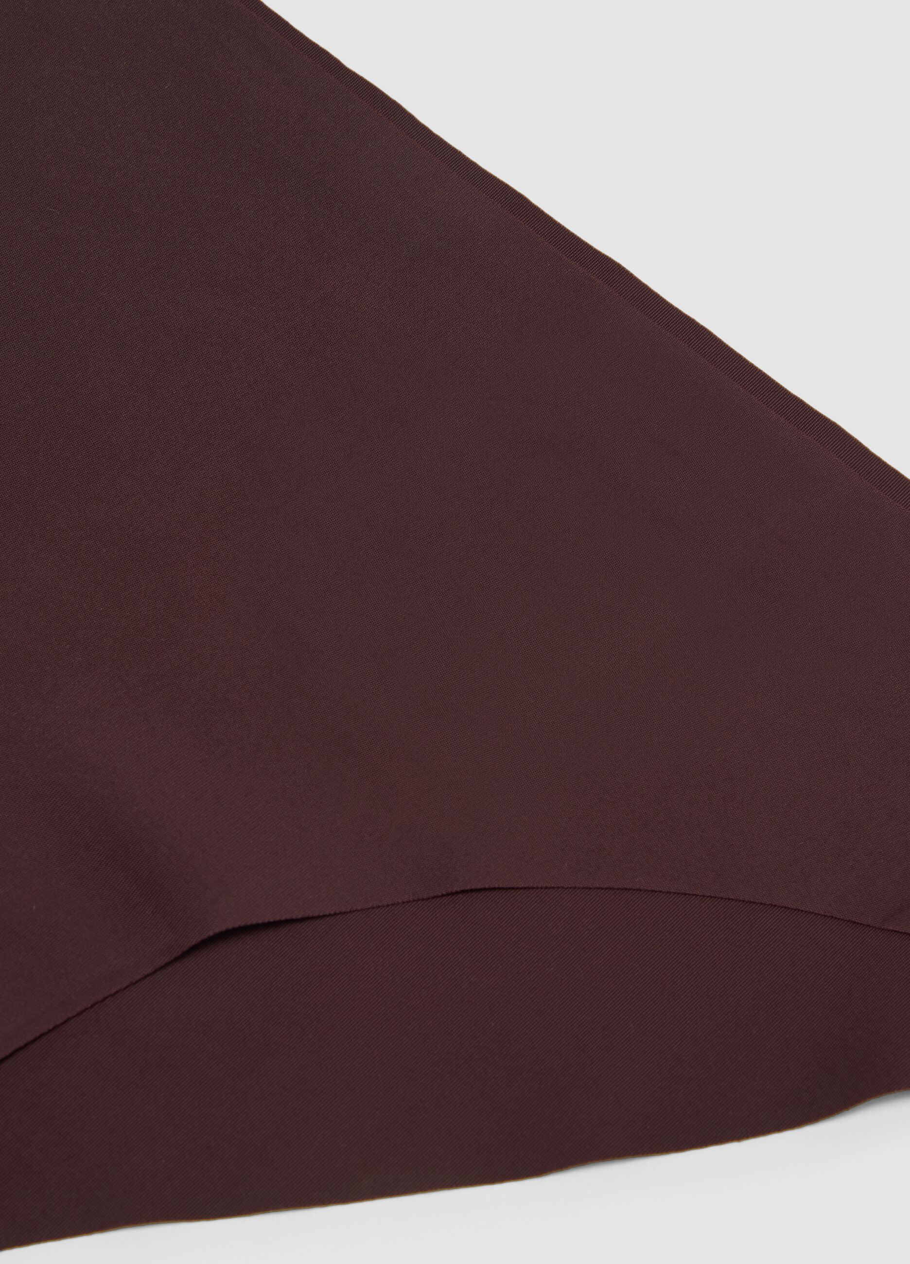 Brown stretch microfibre briefs