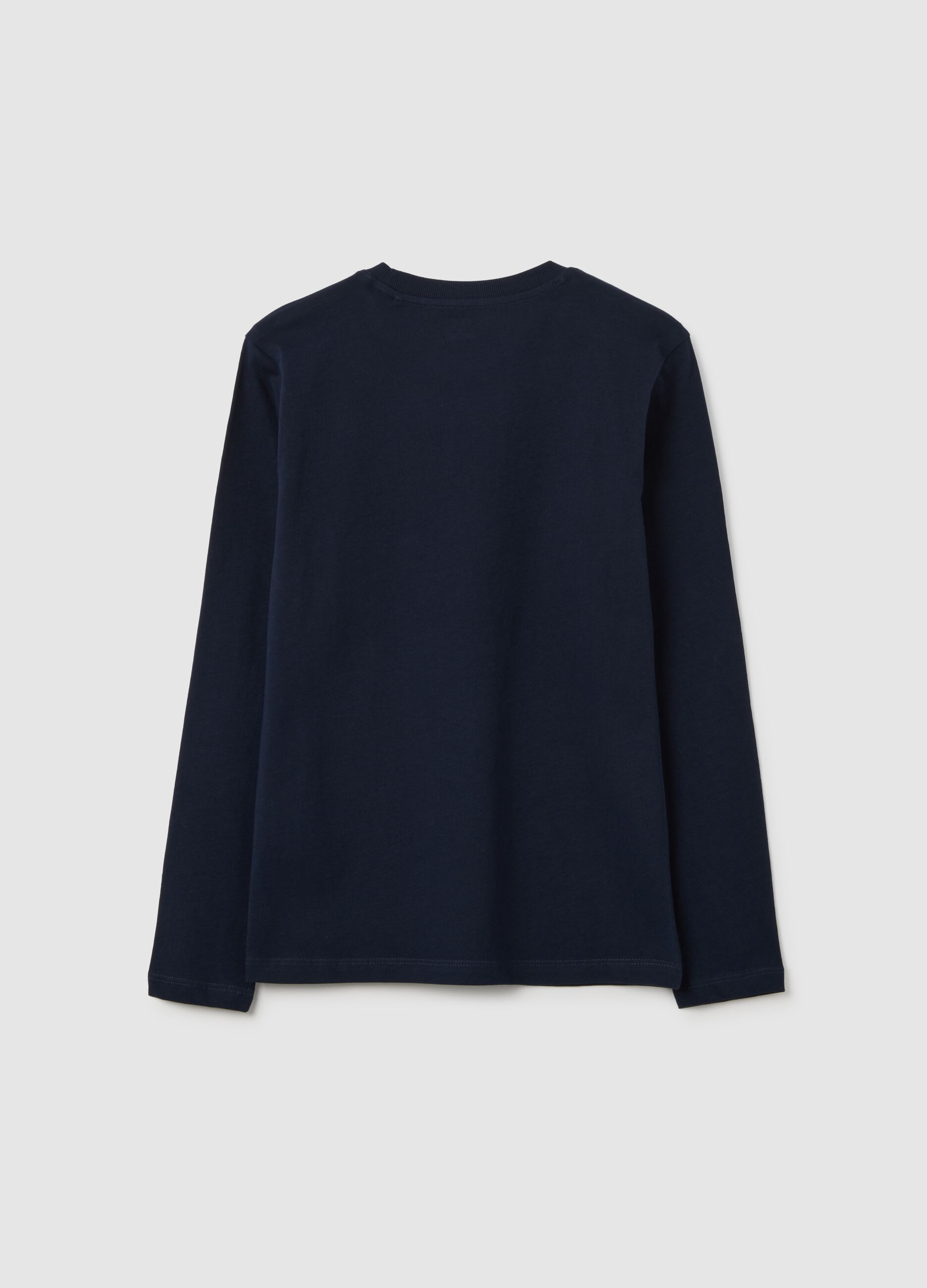 Blue regular fit boys' pure cotton jumper