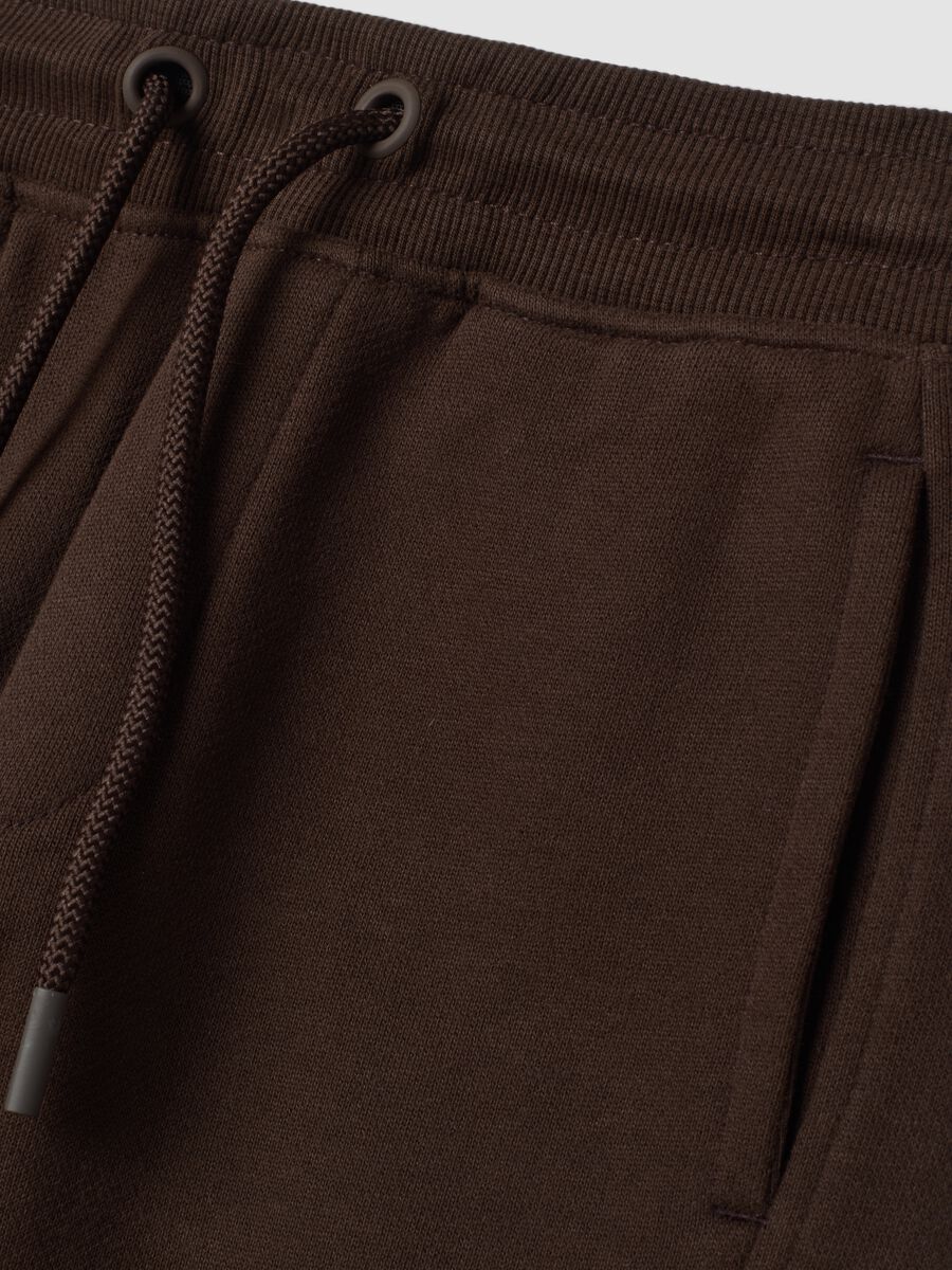 Brown organic cotton relaxed-fit jogger trousers_2