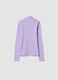 Purple organic cotton slim-fit high-neck T-shirt_1