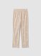 Beige marl regular-fit pyjama trousers with snowflake print_0