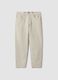 Pantaloni straight grigi in twill di cotone elasticizzato_4