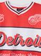 Red and white hockey-style T-shirt with Detroit Red Wings print_1