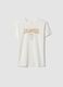 White pure cotton boy's t-shirt regular fit with print_3