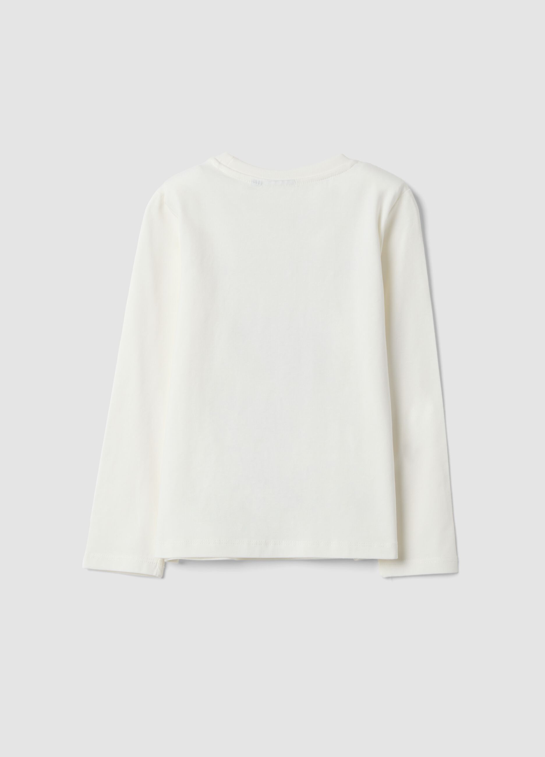White stretch cotton T-shirt with K-Pop Demon Hunters print