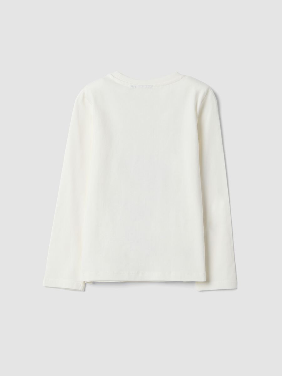 White stretch cotton T-shirt with K-Pop Demon Hunters print_1