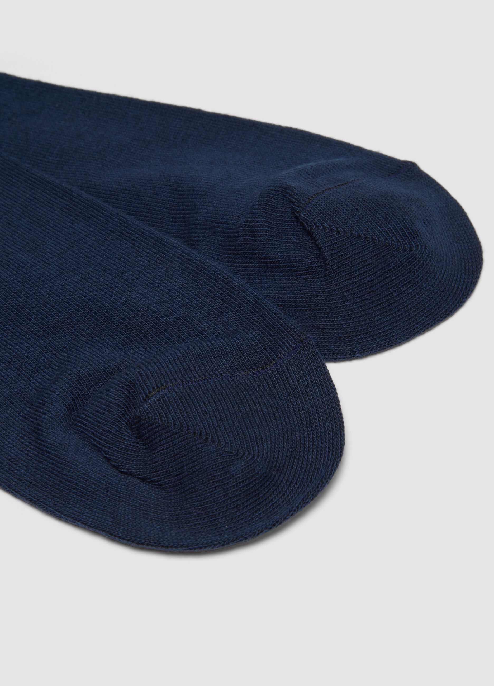 Pack of 2 blue ankle socks in a cotton and cashmere blend