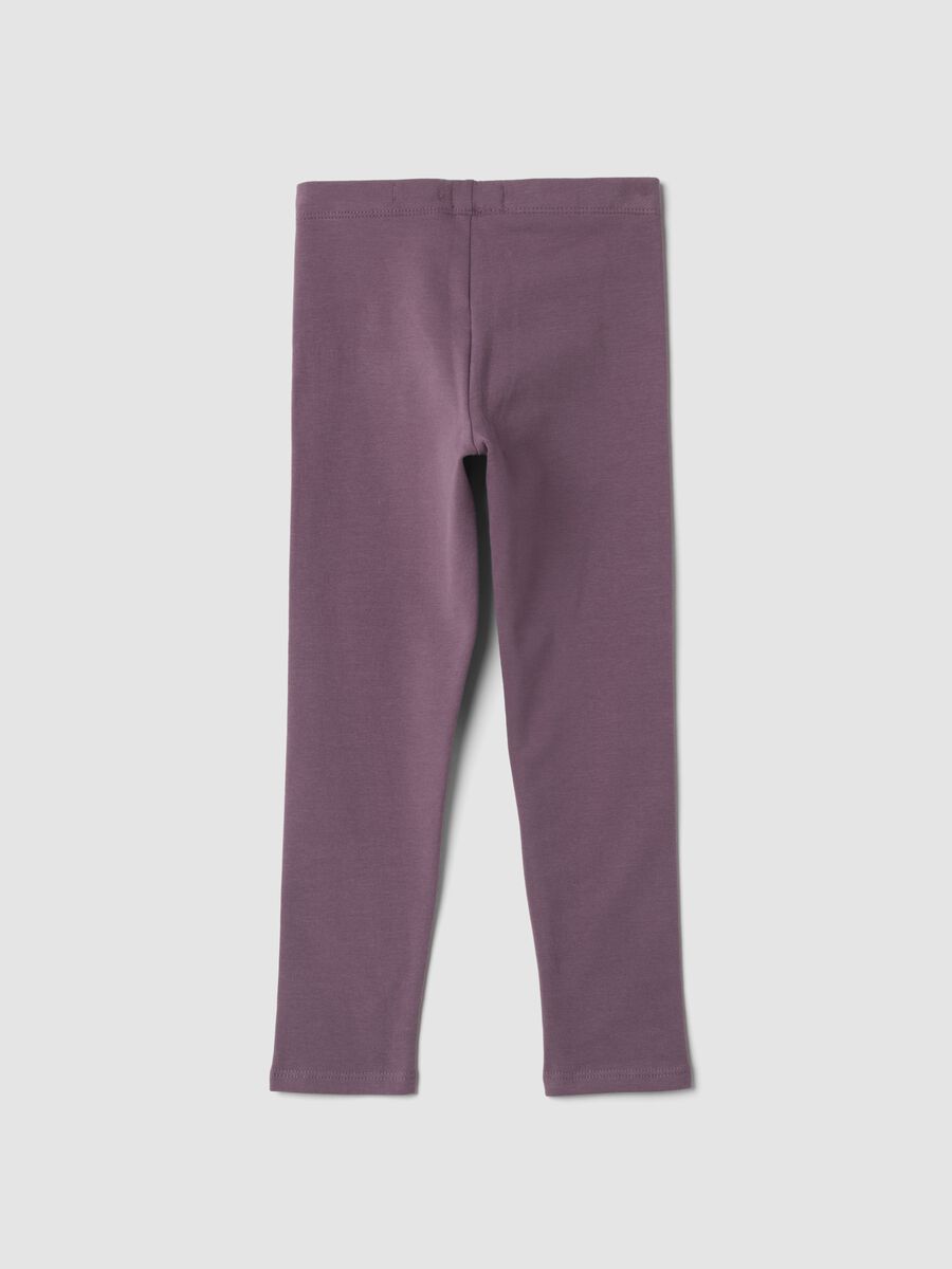 Purple stretch organic cotton leggings_1