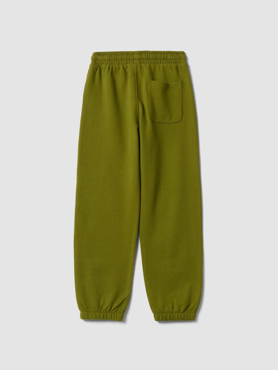 Green jogger trousers in 100% organic cotton_1
