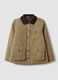 Beige regular-fit shacket with contrast collar_4