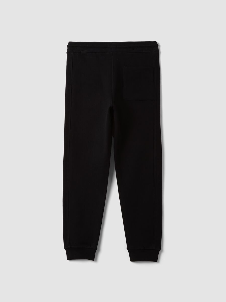 Black joggers in pure organic cotton_2