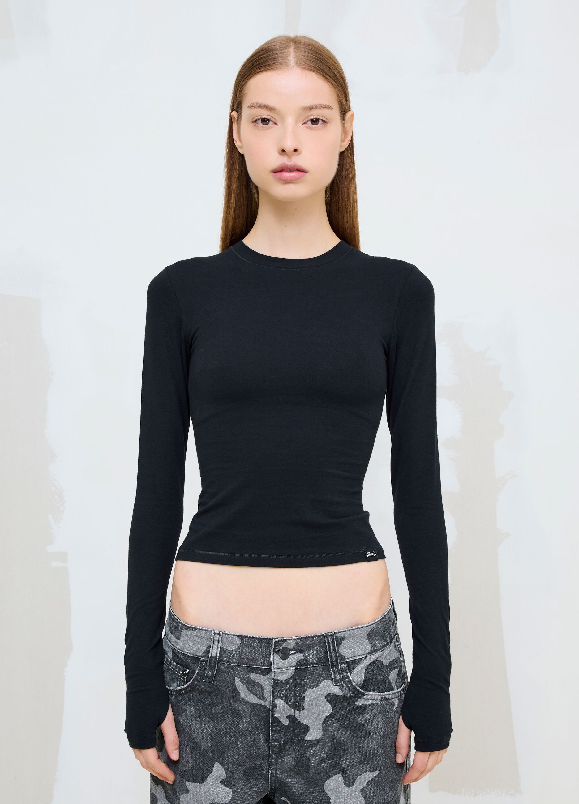 Perfect Black Long-Sleeve Top