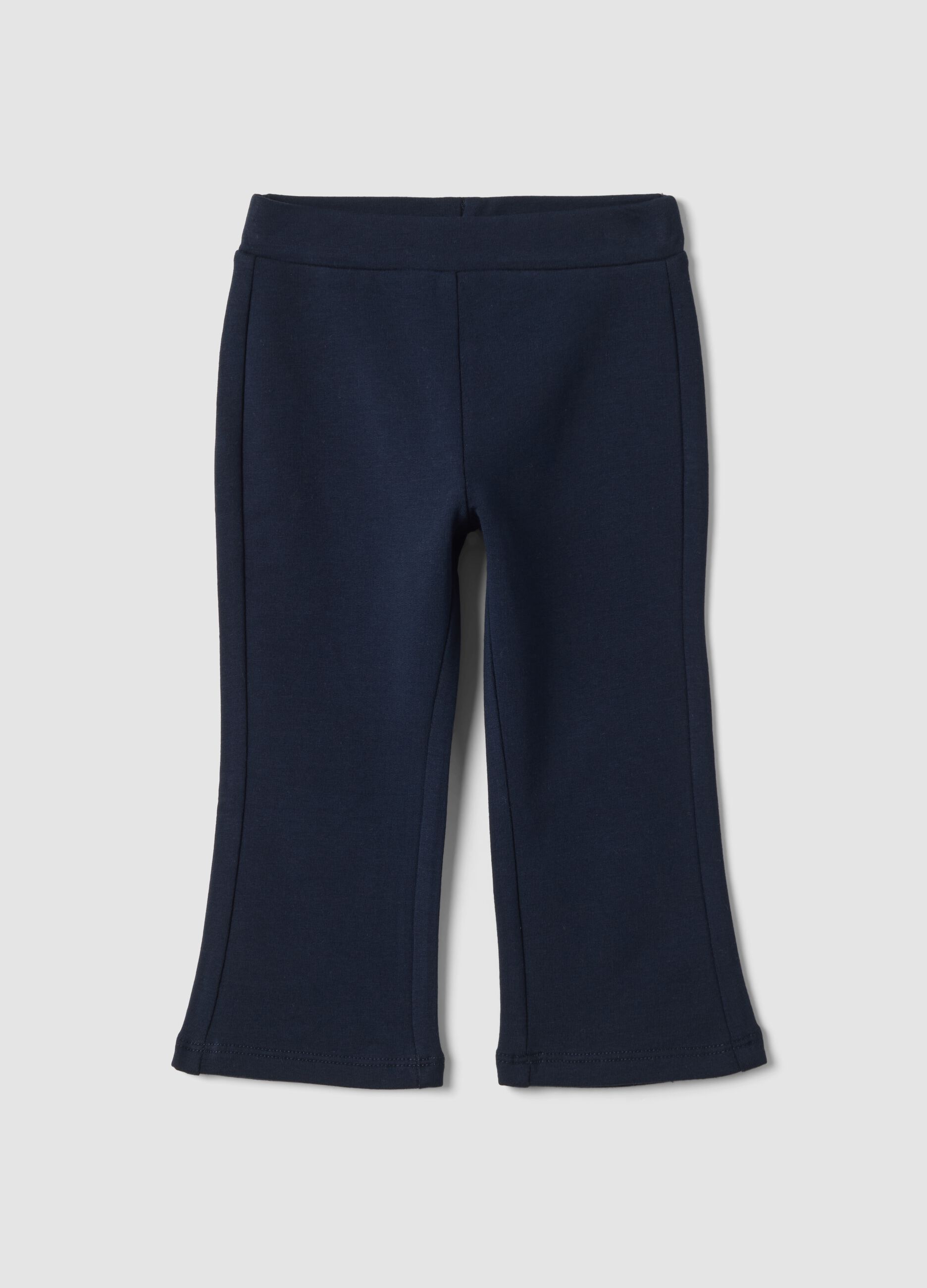 Blue stretch cotton leggings