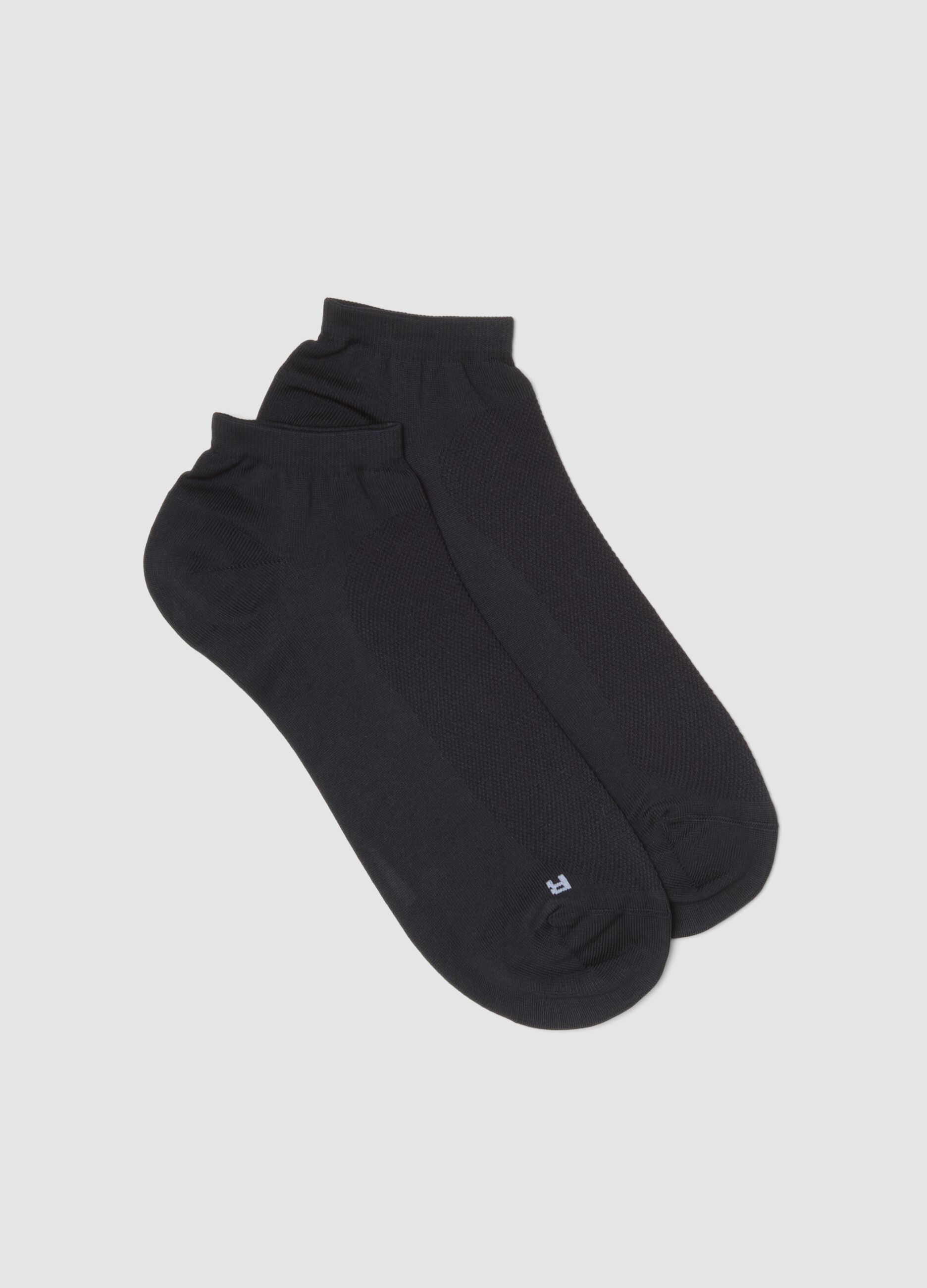 Calze sportive alla caviglia blu in tessuto elasticizzato