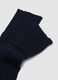 Blue long ribbed socks in pure cotton_2