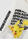 Cream White Pure Cotton T-shirt with Pikachu Print, Regular Fit_2