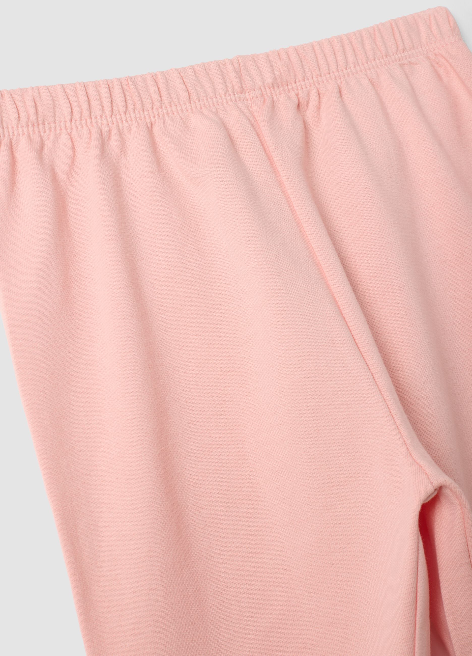 Pink organic cotton pyjamas with teddy bear print