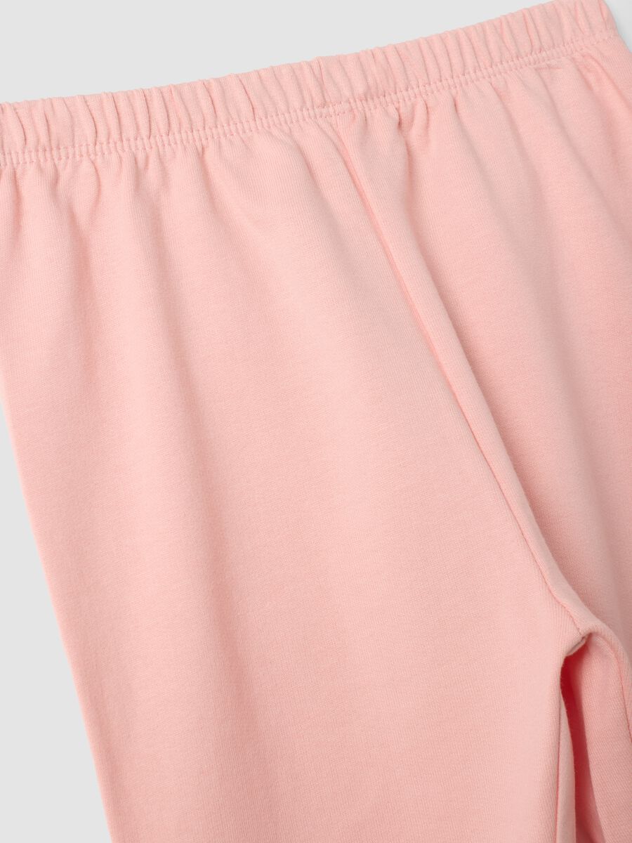 Pink organic cotton pyjamas with teddy bear print_2