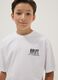 White short-sleeve pure cotton oversized-fit boys&rsquo; T-shirt_2