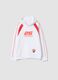 Hoodie bianca in misto cotone a tema Ducati relaxed fit_0
