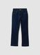 Blue denim cropped slim-fit jeans in stretch cotton and viscose_4