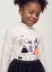 T-shirt bianca in cotone elasticizzato con Collo rialzato_2