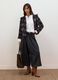 Grey pleated stretch viscose culotte skirt_0