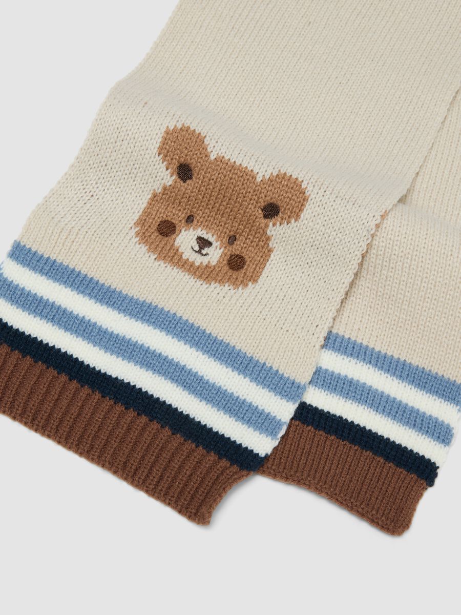 Beige set with hat, scarf and gloves_2