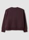 Purple cotton-blend crew-neck sweatshirt with floral embroidery_6