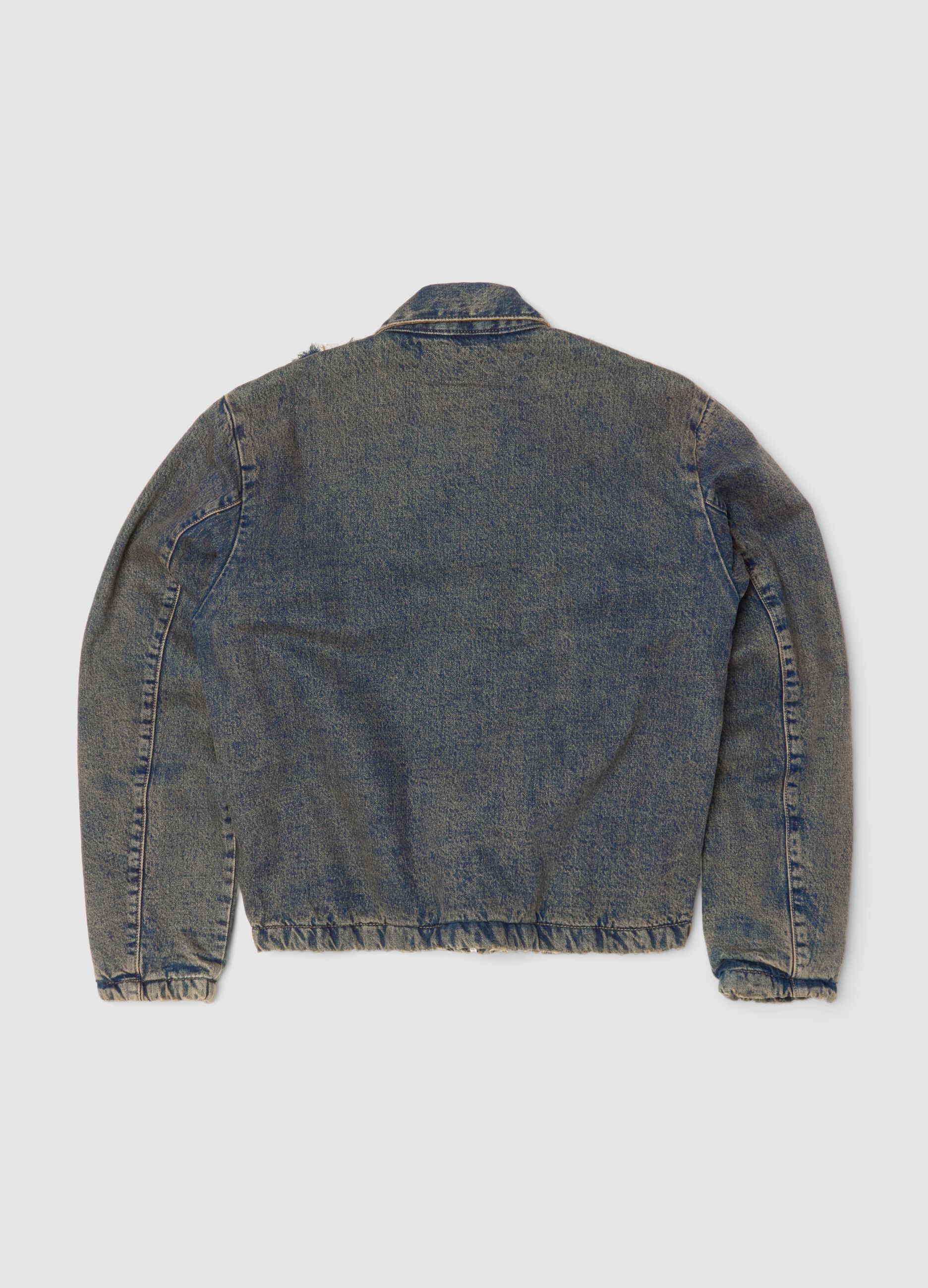 Vintage Dark Blue Padded Denim Jacket