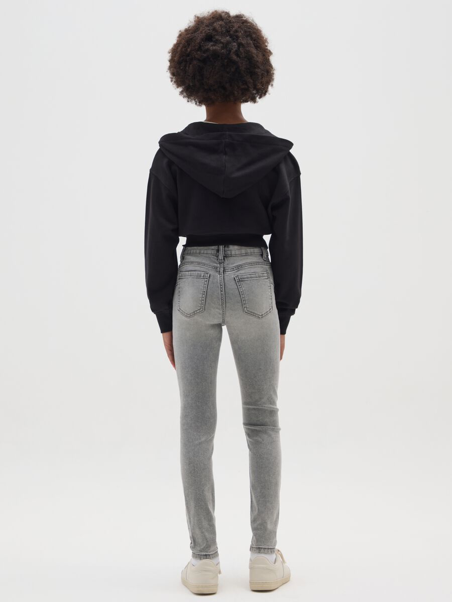 Girls' Grey Skinny Fit Denim Jeans_1