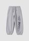 Grey organic cotton jogger trousers with print_0