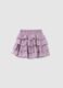 Girls' Mixed Skirt with Purple Floral Print_1