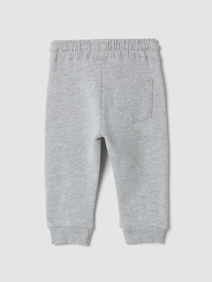 Grey pure cotton jogger trousers_1