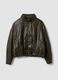 Green viscose-blend jacket with zip and belt_0
