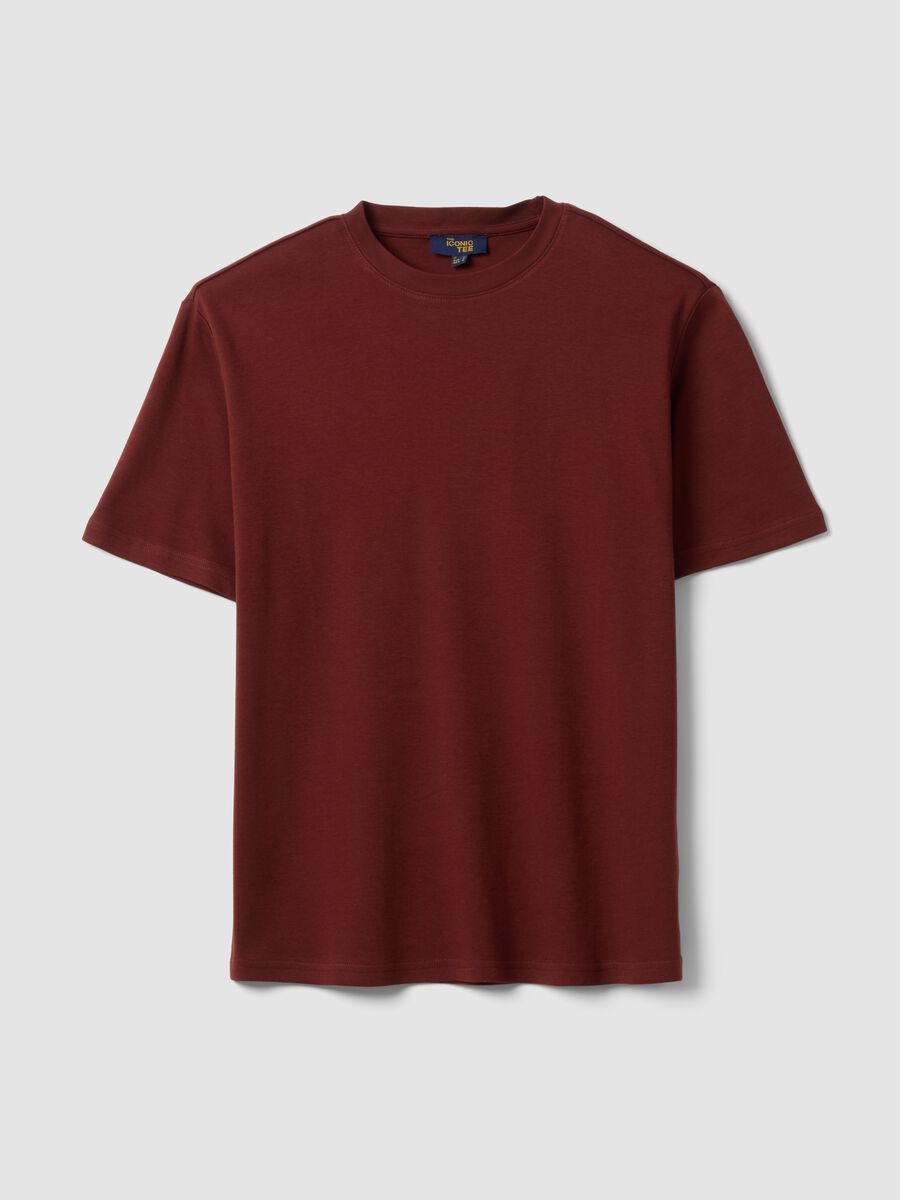 تي شيرت The Iconic Tee أحمر من قطن خالص بأكمام قصيرة وقصّة مريحة_4