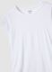 White pure cotton tank top with side ruching, regular fit_5