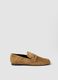 Brown genuine leather loafers_0