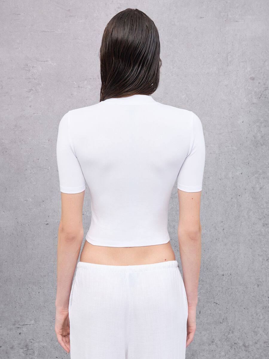 Mockneck White T-shirt_1