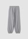 Pantaloni jogger grigi in puro cotone con fondo elastico_1
